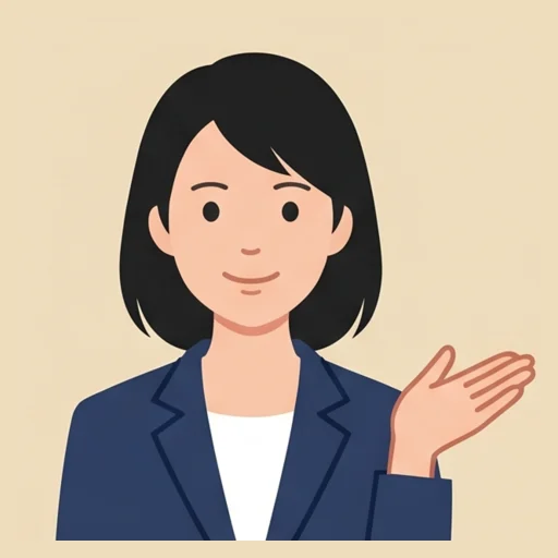 アドバイザーが穏やかに案内するイラスト