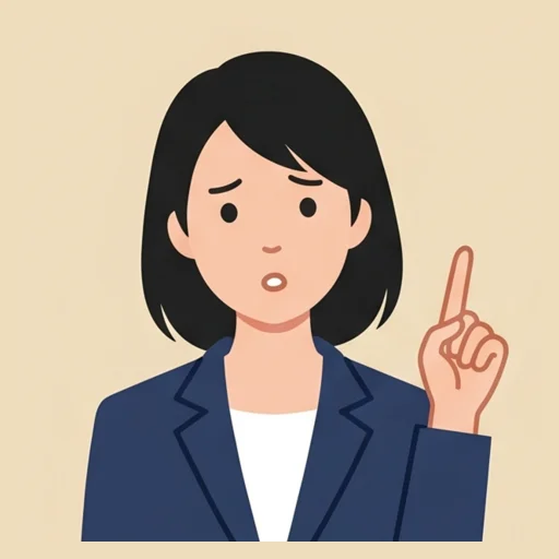 アドバイザーが軽く注意するイラスト